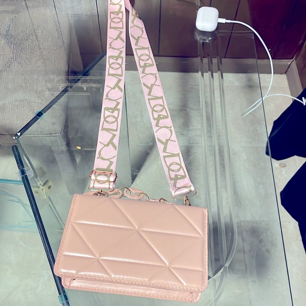 Pink Quilted Crossbody